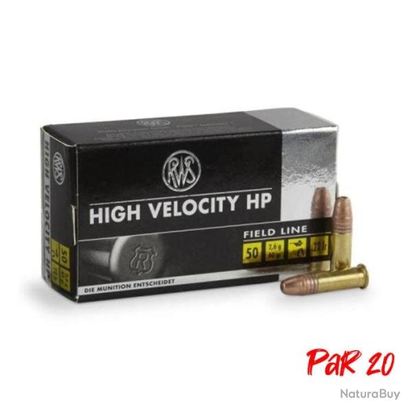 Balles RWS High Velocity Hollow Point - Cal 22 LR - 22LR / Par 20 / 40