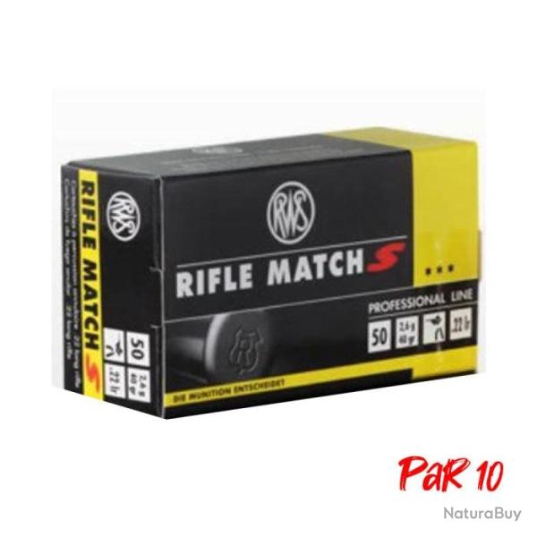 Balles RWS Rifle Match S - Cal 22 LR - 22LR / Par 10 / 40