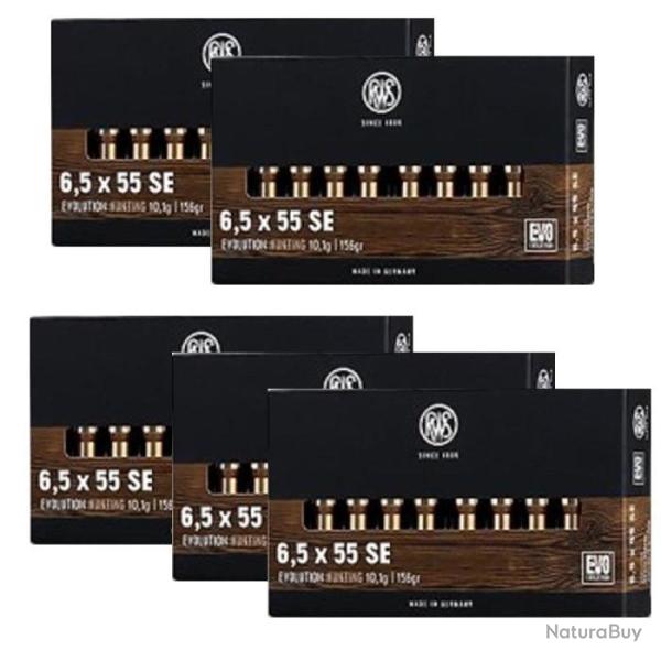 Balles RWS EVO - Cal. 6.5x55 SE - 6.5x55 / Par 5