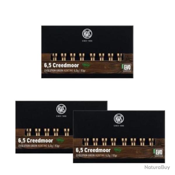 Balles RWS EVO Green - Cal. 6.5 Creedmoor - 6.5 creedmoor / Par 3