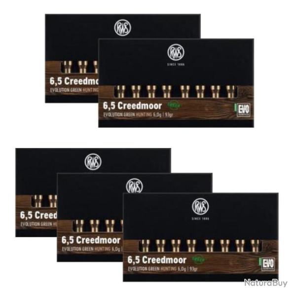 Balles RWS EVO Green - Cal. 6.5 Creedmoor - 6.5 creedmoor / Par 5