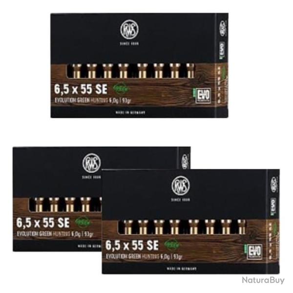 Balles RWS EVO Green - Cal. 6.5 Creedmoor - 6.5x55 SE / Par 3