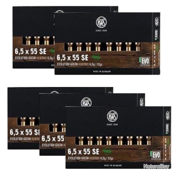 Balles RWS EVO Green - Cal. 6.5 Creedmoor - 6.5x55 SE / Par 5