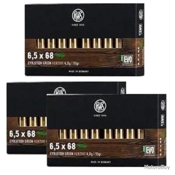 Balles RWS EVO Green - Cal. 6.5 Creedmoor - 6.5x68 / Par 3