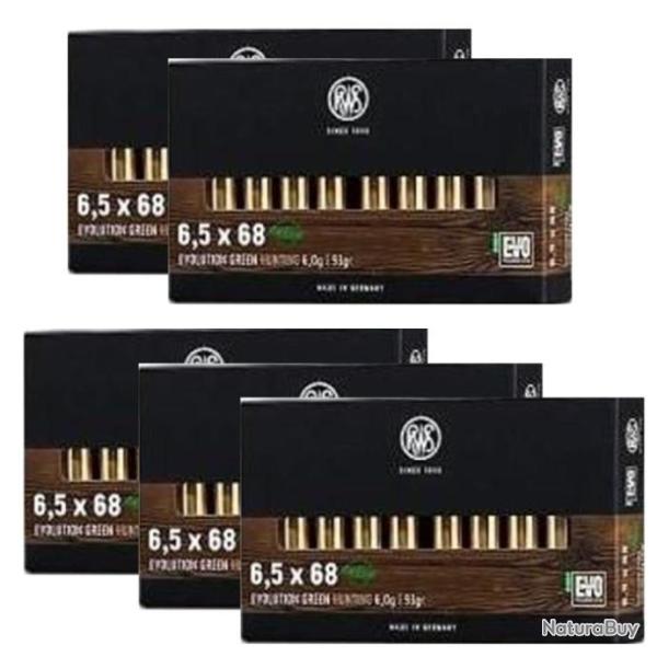 Balles RWS EVO Green - Cal. 6.5 Creedmoor - 6.5x68 / Par 5