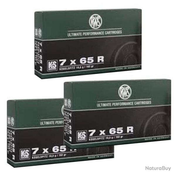 Balles RWS KS - Cal. 7x65 R - 7x65 R / 8.0 g / Par 3