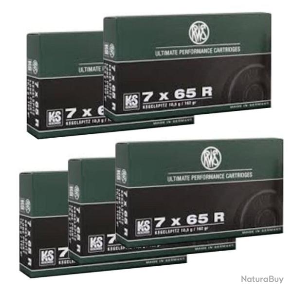 Balles RWS KS - Cal. 7x65 R - 7x65 R / 8.0 g / Par 5