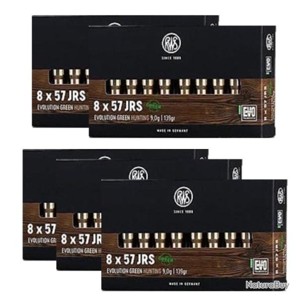 Balles RWS EVO GREEN - Cal. 8x57 JS - 8x57 JRS / Par 5