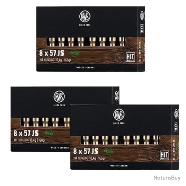 Balles RWS Hit - Cal. 8x57 JS - 8x57 JRS / Par 3