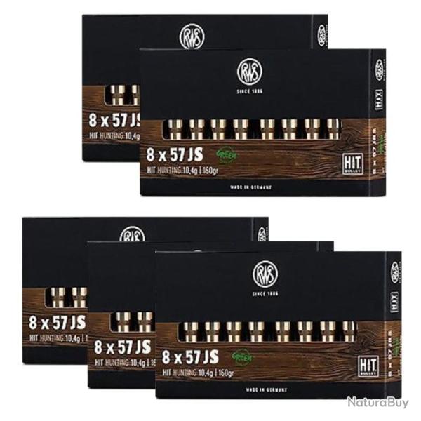 Balles RWS Hit - Cal. 8x57 JS - 8x57 JRS / Par 5