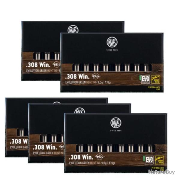 Balle RWS ctg evo green short 9.0 g - Cal. 308 Win - 308 Win MAG / Par 5