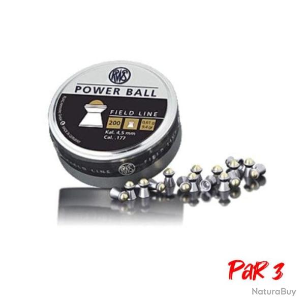 Plombs RWS Power Ball 0.61 g - Cal. 4.5 - Par 3