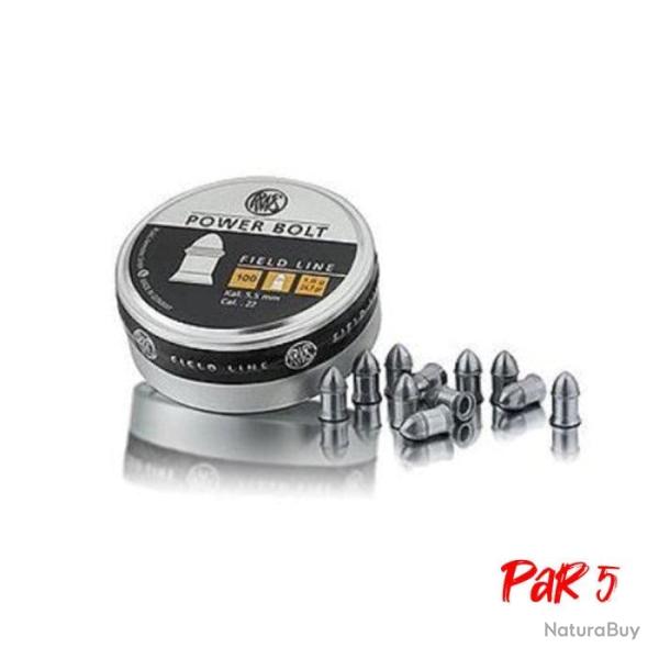 Plombs RWS Power Bolt - 5.5 mm / Par 5