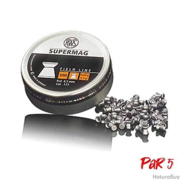Plombs RWS supermag 0.60 g - Cal. 4.5 - Par 5