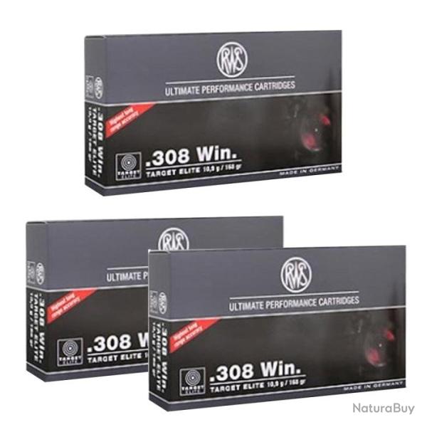 Balles RWS Target Elite Plus - Cal. 308 Win Mag - 308 Win MAG / 10.0 g / Par 3