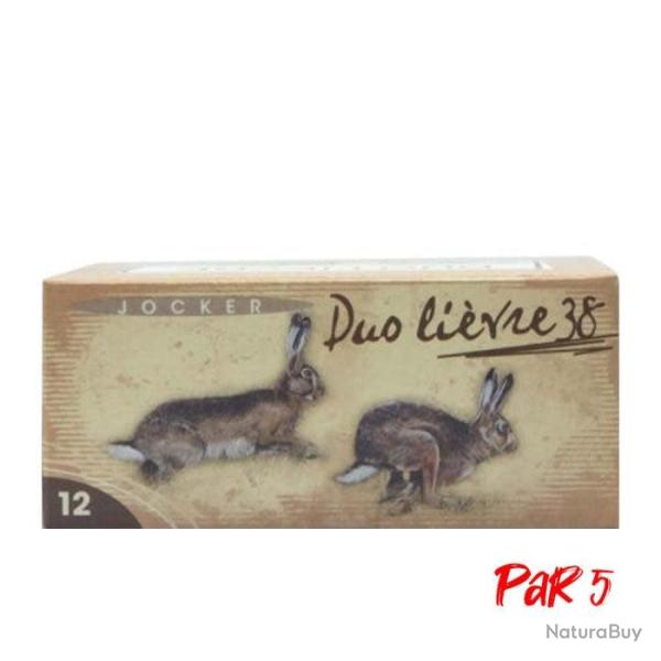 Boite de 10 Cartouches Jocker Duo Li�vre 38 BJ - Cal. 12/70/25 - PB 3 - Par 5