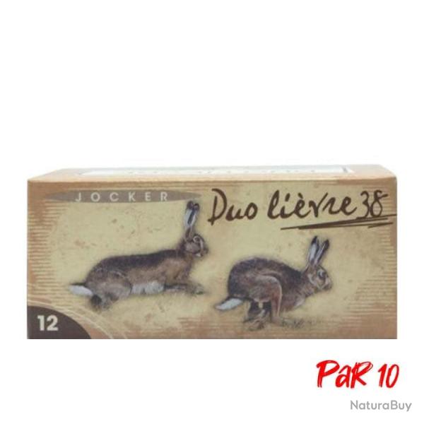 Boite de 10 Cartouches Jocker Duo Li�vre 38 BJ - Cal. 12/70/25 - PB 3 - Par 10
