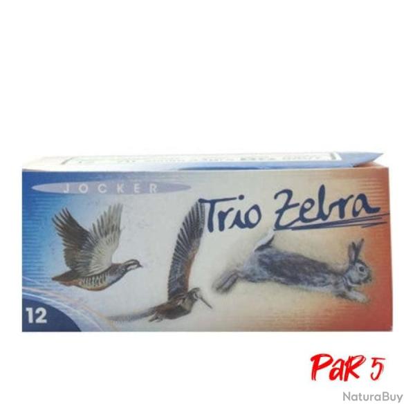 Boite de 10 Cartouches Jocker Trio Zebra 34 BG Rose - Cal. 12/70/25 - 5/6/7 / Par 5