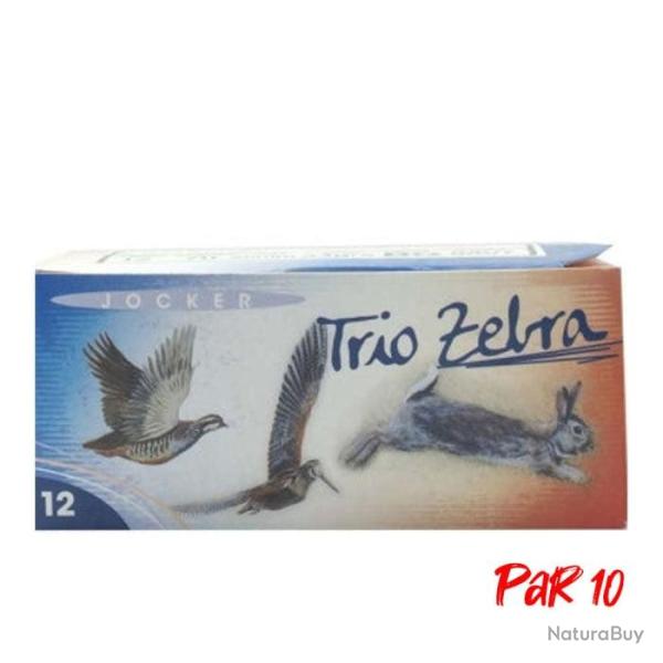 Boite de 10 Cartouches Jocker Trio Zebra 34 BG Rose - Cal. 12/70/25 - 5/6/7 / Par 10
