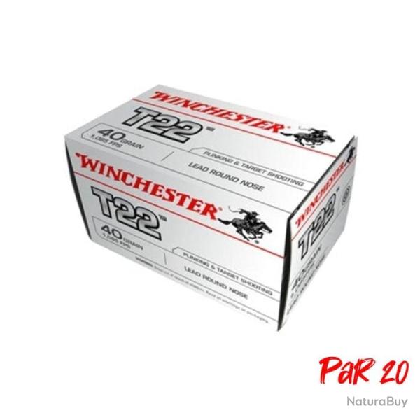 Balles Winchester T22 Target Lead Round Nose - Cal. 22 LR - 22LR / Par 20 / 40