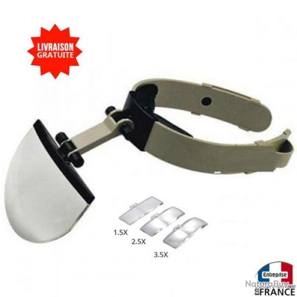 Casque loupe pour restauration r�paration de precision puissante main libre
