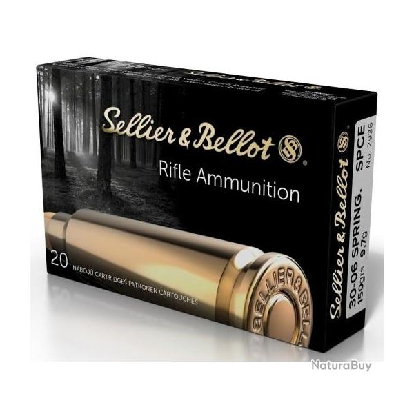 Munitions SELLIER & BELLOT spce cal.30-06 spring 150gr 9.7g par 20