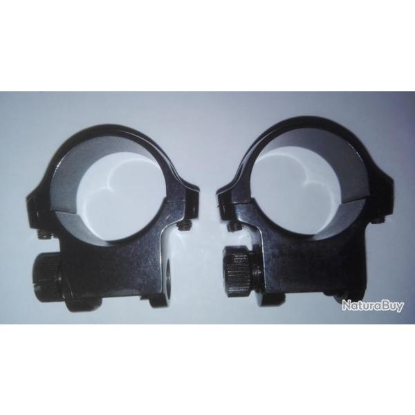 Colliers de montage lunette diam�tre 25,4 pour Ruger N�1.