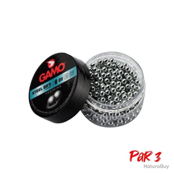 Billes rondes Gamo Steel BB's - Cal. 4.5 - Par 3