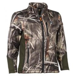 Sweat Zipp&eacute; De Chasse Enfant Percussion Camo Roseau