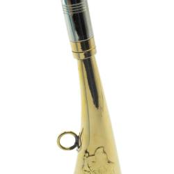 Corne D'appel Laiton Décor Sanglier 16 cm