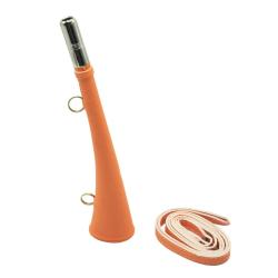 Corne Plate Orange 25 cm avec Bretelle