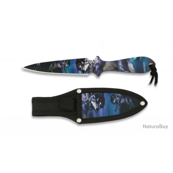 Couteau a lancer Albainox 3D Loup 16.9cm 32257