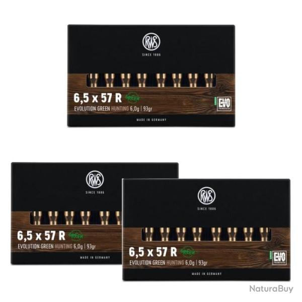 Balles RWS Evo Green - Cal. 6.5x57 R - 6.5x57R / Par 3