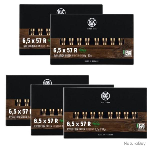 Balles RWS Evo Green - Cal. 6.5x57 R - 6.5x57R / Par 5