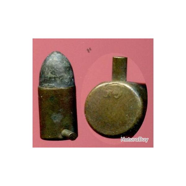 9 mm � broche - balle plomb - �tui laiton ou cuivre