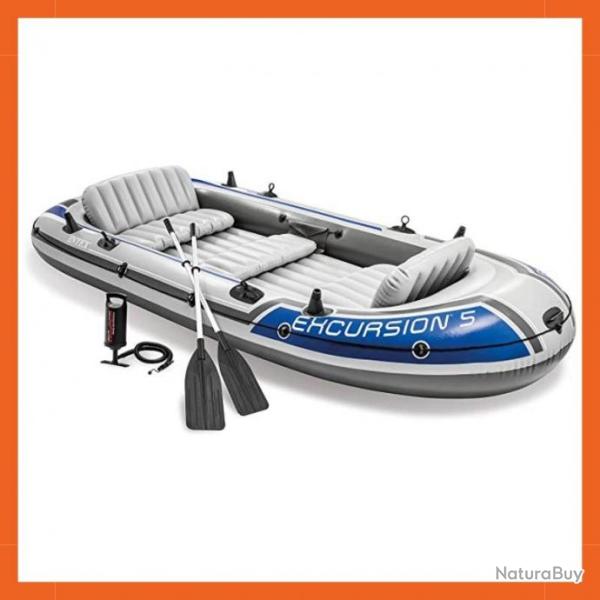 Bateau gonflable 5 personnes -  Avec accessoires - Jusqu'� 455 Kg - Livraison gratuite et rapide
