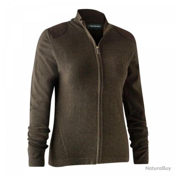 Cardigan en laine DeerHunter Lady Darlington Cypress Dark Elm
