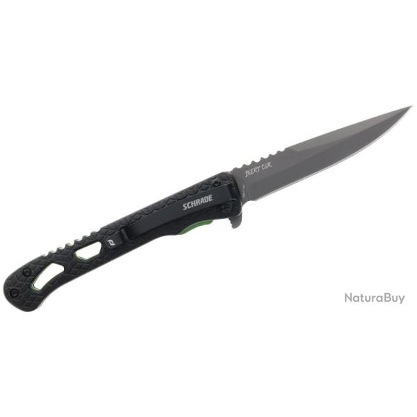 Couteau Schrade Inert CLR Lame Acier AUS-10 Manche Aluminium IKBS Linerlock Clip SCH1159303
