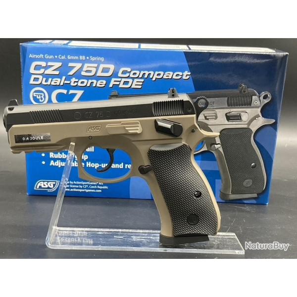 R�plique CZ 75D compact dual-tone FDE - R�plique "Spring" � ressort