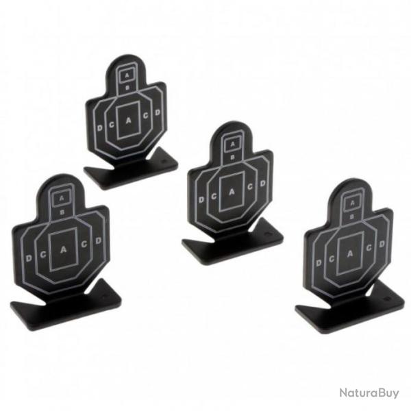 4 x Cibles de Tir en Acier pour Lance Pierre, Airgun, Pistolet � Air Comprim� ou Lanceur