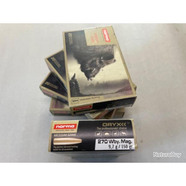 Vends lot de 5boite de NORMA 270 Wayne.MagOTYX 9.7g