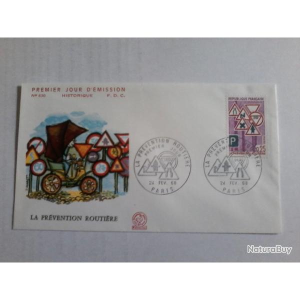 enveloppe 1� jour �mission histoirique  FDC N� 630 1968.