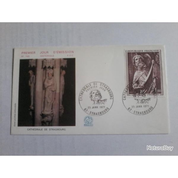 enveloppe 1� jour �mission histoirique  FDC N� 745 1971