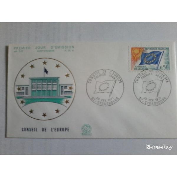 enveloppe 1� jour �mission histoirique  FDC N� 747 1971