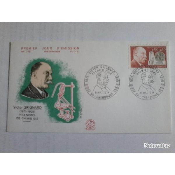 enveloppe 1� jour �mission histoirique  FDC N� 758 1971