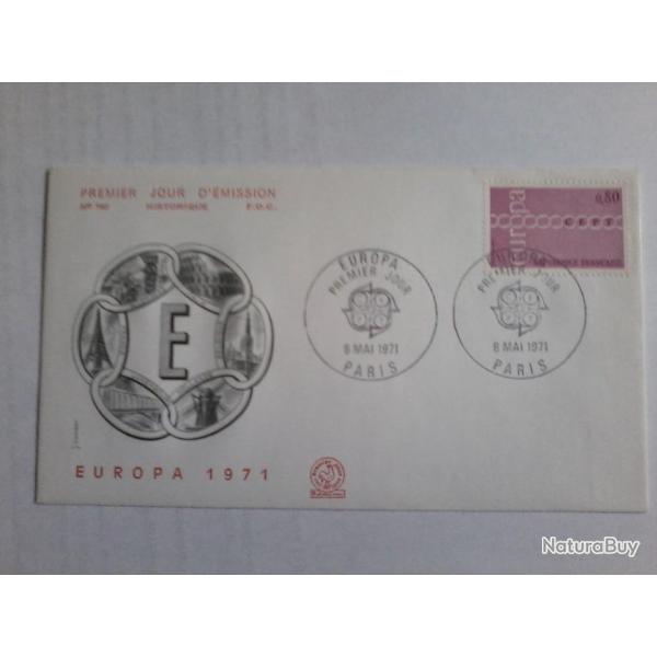 enveloppe 1 jour mission histoirique  FDC N 760 1971