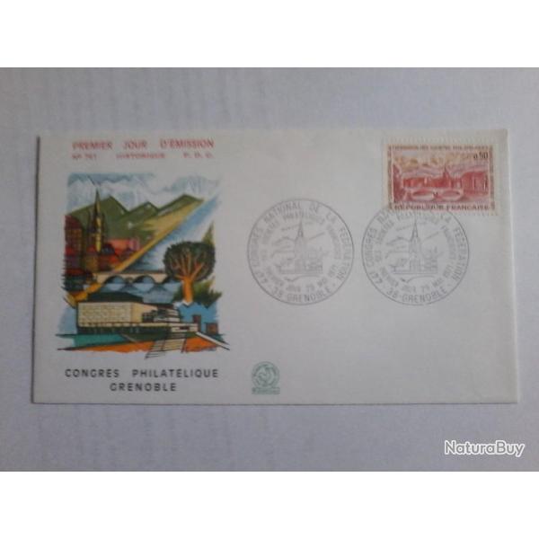 enveloppe 1 jour mission histoirique  FDC N 761 1971