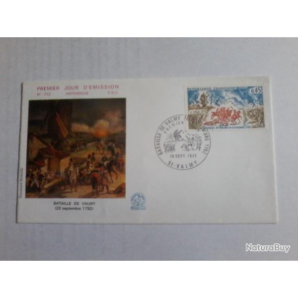 enveloppe 1 jour mission histoirique  FDC N 772 1971