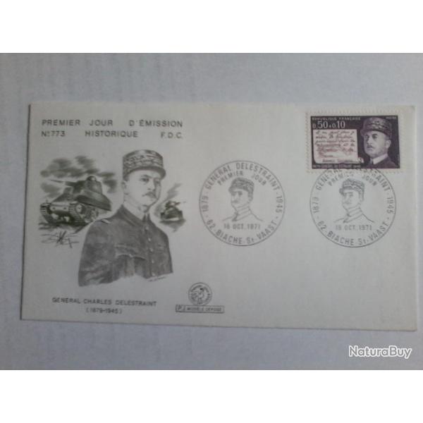 enveloppe 1 jour mission histoirique  FDC N 773 1971