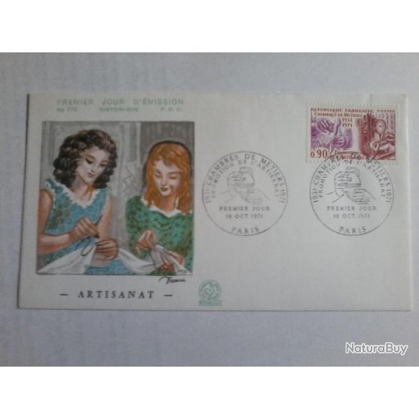 enveloppe 1 jour mission histoirique  FDC N 775 1971